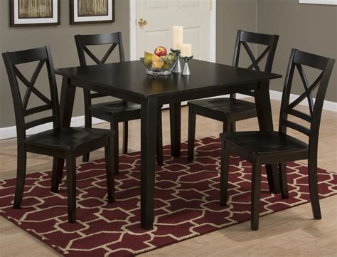 Simplicity Square Table And 4 Chair Set With X Back Chairs By Jofran