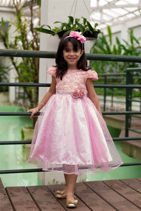 Vestido Da Minnie Rosa Para Festa Infantil De Aniversário