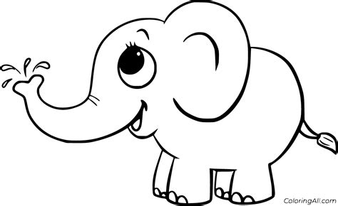 Elephant Coloring Page Ph