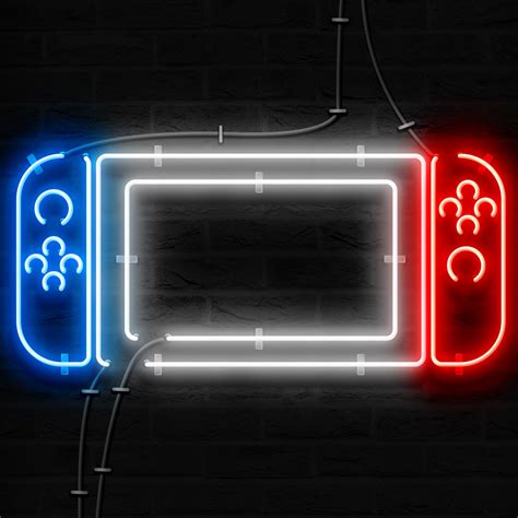 Nintendo Switch Neon Sign Style Wall Art Etsy