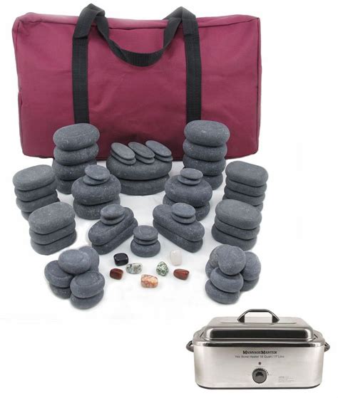 massagemaster hot stone massage kit 70 basalt stones 18 quart 17l heater hot stone