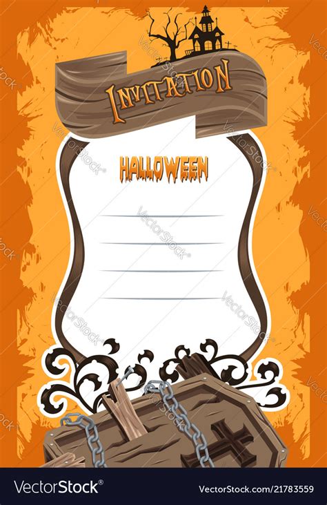 Halloween Invitation Background Royalty Free Vector Image