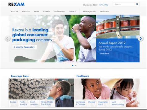 Launch Of Rexam S New Fully Responsive Site Company News Ball