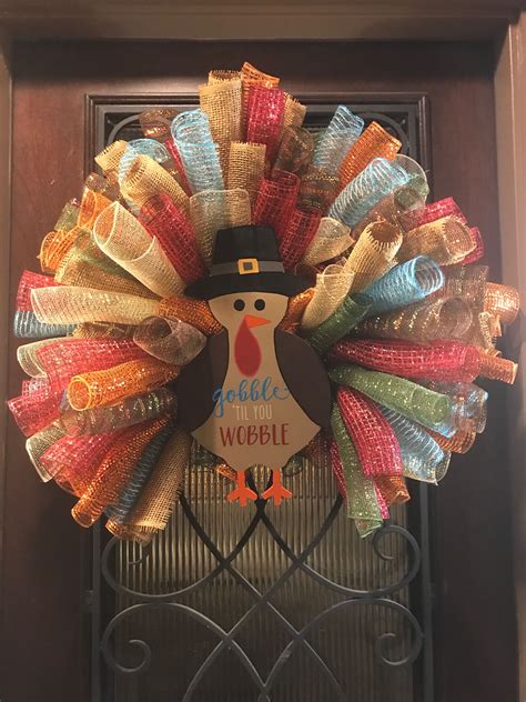 Thanksgiving Turkey Wreath Thanksgiving Decorations Diy