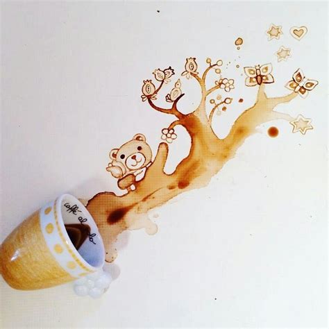 This Spilled Coffee Art Will Amaze You Coffee Art Painting Coffee