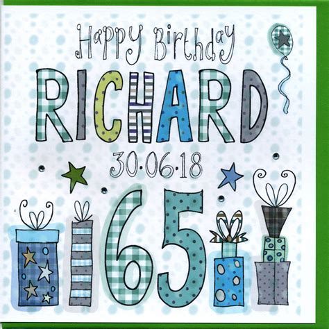65th Birthday Card By Claire Sowden Design