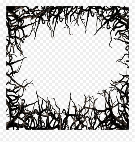Mq Black Twigs Frame Frames Border Borders Clipart Is A Creative Clipart Download