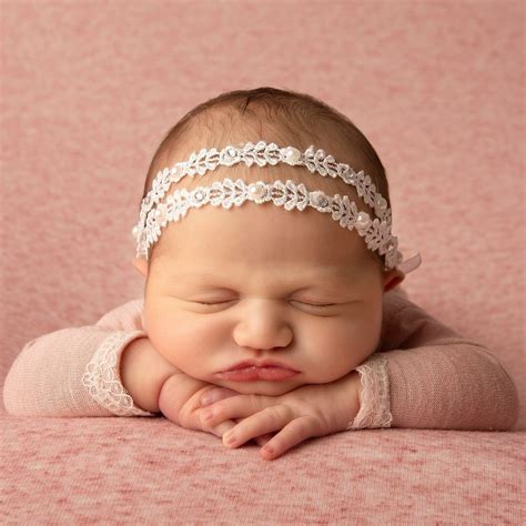 Cute Cute Baby Girls White Lace Headband Childrensalon