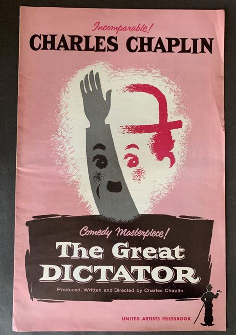 Charlie Chaplin The Great Dictator Usa Campaign Exhibitors Book For