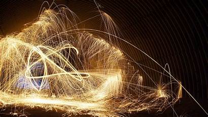 Sparks Abstract Swirls Lights Wool Steel Illuminated