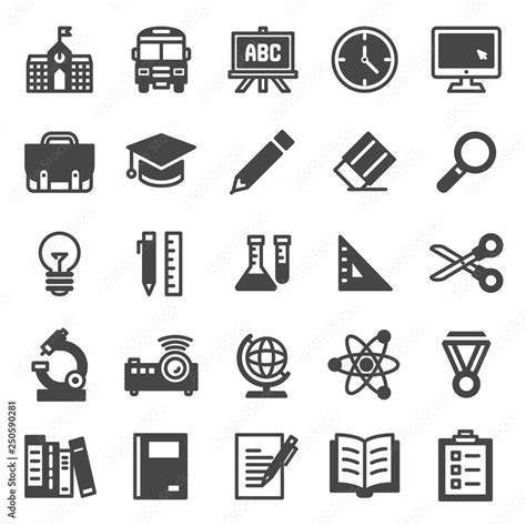 Education Icon Set 25 A Set Of School And Educational Icons Contains