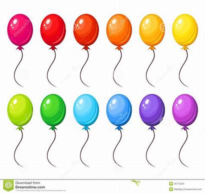 Balloons Colorful Twelve Ballone Abgehobenen Betrag Corel