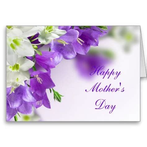 Purple Happy Mothers Day Mothers Day Card Purple Flowers Vertical Happy Mothers Day