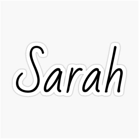 Sarah Name Sticker For Sale By Maggieem Redbubble
