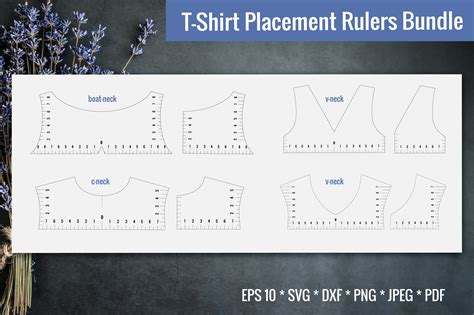 T-Shirt Placement Ruler. T-shirt ruler svg. Bundle SVG (1022590) | Cut