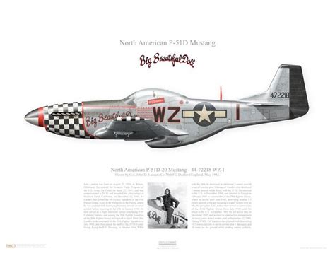 aircraft profile print of p 51d mustang big beautiful doll 472218 wz i 78th fg 84th fs