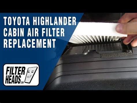 You may also notice any of the following signs: How to Replace Cabin Air Filter 2015 Toyota Highlander ...