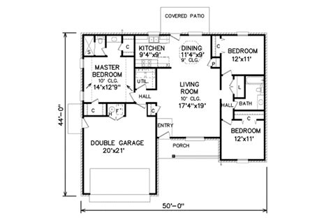 Traditional Style House Plan 3 Beds 2 Baths 1356 Sqft Plan 65 279