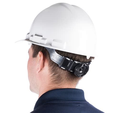 Duo Safety White Cap Style Hard Hat With 6 Point Ratchet Suspension