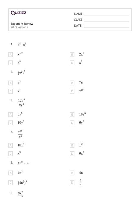 50+ exponents worksheets for 2nd grade on quizizz