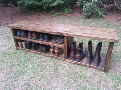 You are now the proud owner of 1000's of woodworking plans, craft projects, patterns and great ideas. Wooden Bench For Shoes And Boots | Bench with shoe storage ...
