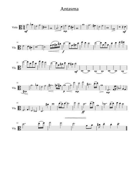 Antasma Sheet Music For Viola Solo