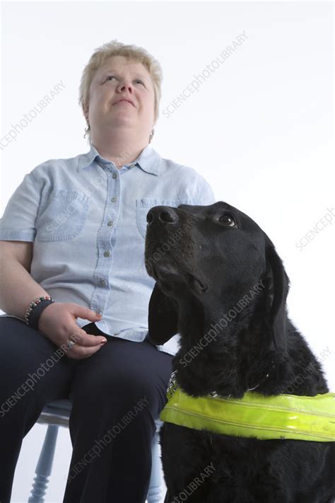 Blind Woman With Her Guide Dog Stock Image C0467242 Science