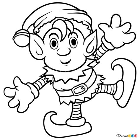 Download 665 X 665 4 Christmas Elf Drawing Full Size Png Image Pngkit