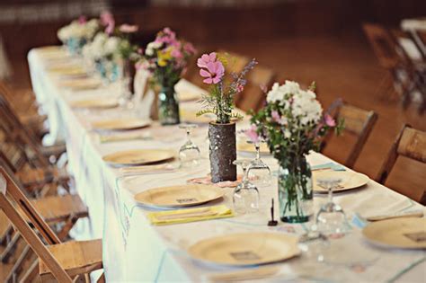 Looking for cheap wedding centerpieces, for example? cheap-diy-wedding-reception-ideas - Once Wed