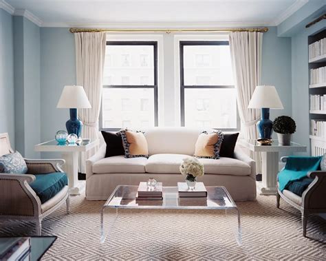 Blue Walls in Living Room - Room For Tuesday