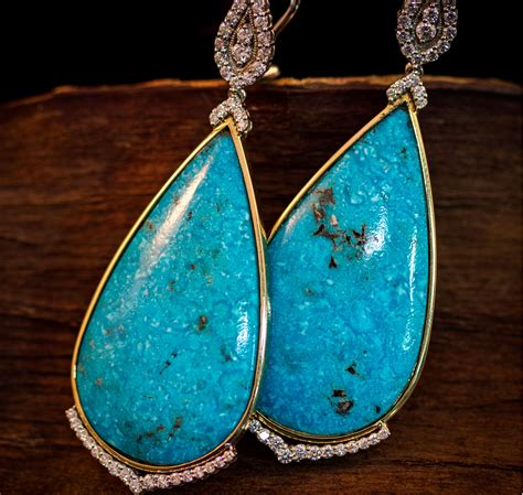 Turquoise Diamond Earrings Albert Kaz Jewelry