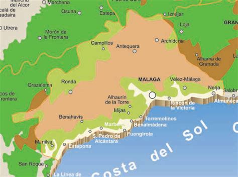 Towns Map Of Malaga Spain