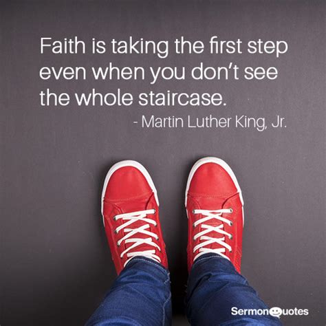 Faith Is Taking That First Step Sermonquotes