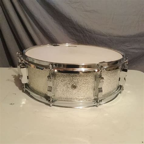 5x14 Ludwig Club Date Se Silver Sparkle Snare Drum Reverb