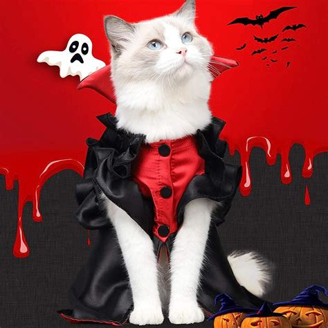 Halloween Pet Costumes Cats Puppy Vampire Costume Cloak Holiday