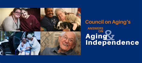 Council On Agings Answers On Aging And Independence