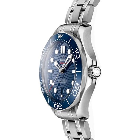 Omega Seamaster Diver 300m Blue Dial Mens Watch 21030422003001