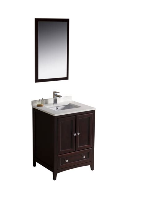 18 to 34 inches bathroom vanities : 24 Inch Single Sink Bathroom Vanity in Mahogany