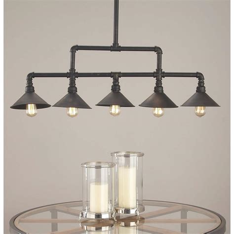 Lighting has provided fine, wrought iron outdoor lighting fixtures to homeowners for years and years, so our team has a wealth of experience getting our customers the perfect fixtures for their tastes and aesthetic needs. Litton Lane 5-Light Industrial Black Iron Pipe and Funnel ...