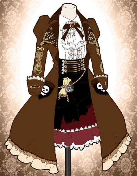 Steampunk Pirate Anime Outfits Anime Dress Art Clothes