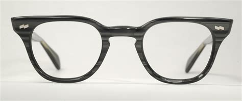 Optometrist Attic Marine Men S Black Briar Plastic Vintage Eyeglasses
