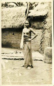 Indonesia Bali Beautiful Native Nude Balinese Woman S Rppc Postcard Asia Middle East