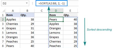 What i want to do is use a formula to return a list of distinct project names from column. Excel SORT function - auto sort data using formula