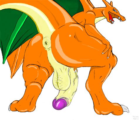 Rule 34 Anthro Anus Ass Back View Charizard Color Male Male Only