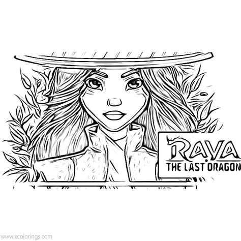 Raya And The Last Dragon Coloring Pages Outline - XColorings.com