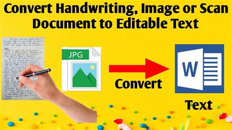 How To Edit Scanned Document In Wordconvert Handwriting To Text