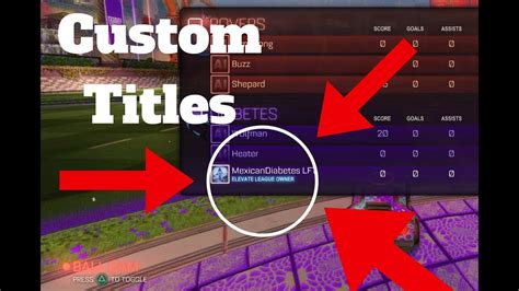 How To Create Your Own Custom Titles In Rocket League Youtube