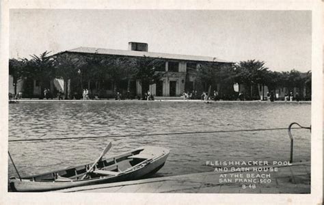 Fleishhacker Pool And Bath House At The Beach San Francisco Ca Postcard