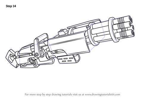 Gun coloring pictures burst coloring burst coloring pages unique gun coloring pages brothers coloring pages fortnite. Learn How to Draw Minigun from Fortnite (Fortnite) Step by ...
