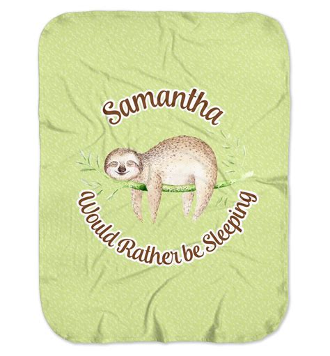 Sloth Baby Swaddling Blanket Personalized Youcustomizeit